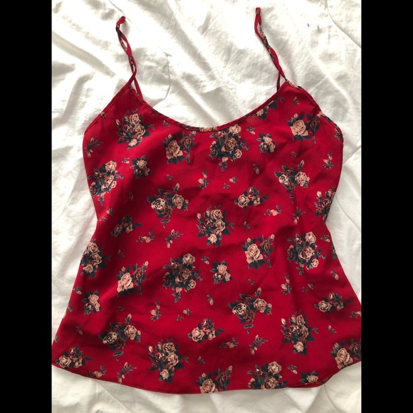 Red Floral Lingerie Tank Top - Picture 2 of 2